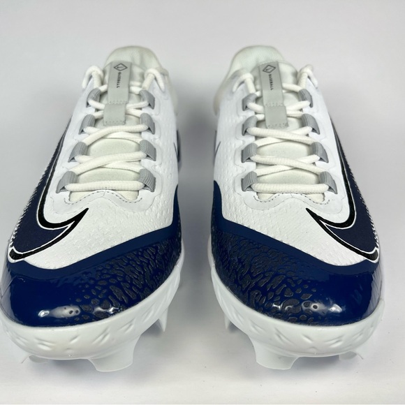 Nike Alpha Huarache Elite 4 Low MCS White Midnight Navy Baseball Cleats Sz 11.5 - Picture 4 of 10